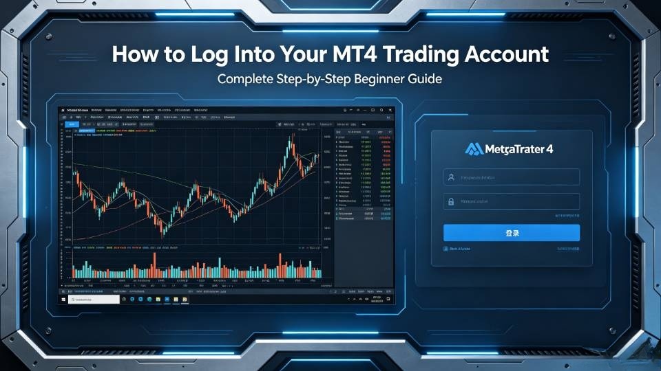 Step-by-step MT4 login tutorial, guide to sign in existing forex trading account on MetaTrader 4