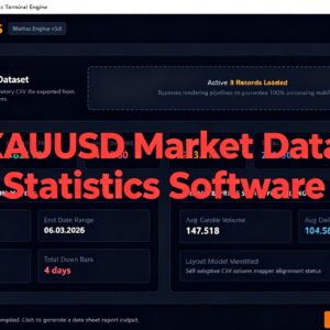 XAUUSD Market Data Statistics Tool software interface