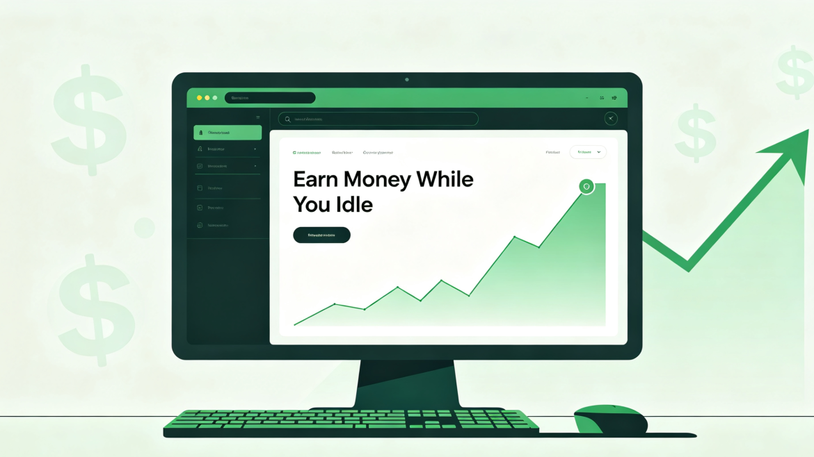 Idle PC Earning Tool passive income earnings screenshot showing USD balance